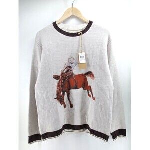 Stitch‎ Note Merino Wool Cowboy Sweater Rare Size XL Crewneck Jacquard ($325)
